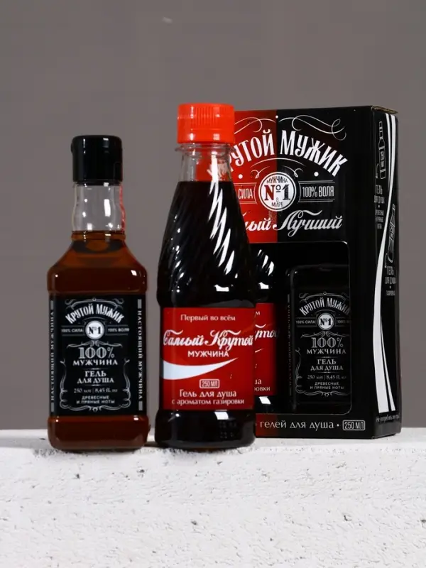 Набор Набор "Крутой", гель для душа виски и гель для душа кола, 2х250