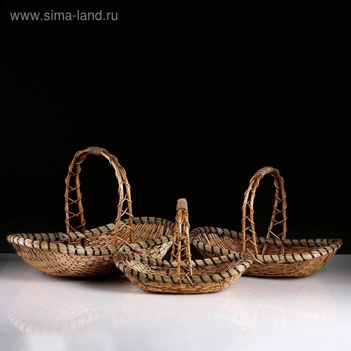 Набор корзин, 3 шт. L: 56х32х14х38 см, M: 49х26х12х31см, S:42х20х10х25см