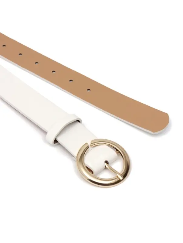 Ремень женский, 4&times;110 см, матовая пряжка, 1 прокол, белый