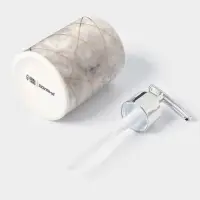 Набор аксессуаров для ванной комнаты Доляна &laquo;Розовое золото&raquo;, 3 предмета, мыльница, дозатор для мыла 350 мл, стакан 300 мл