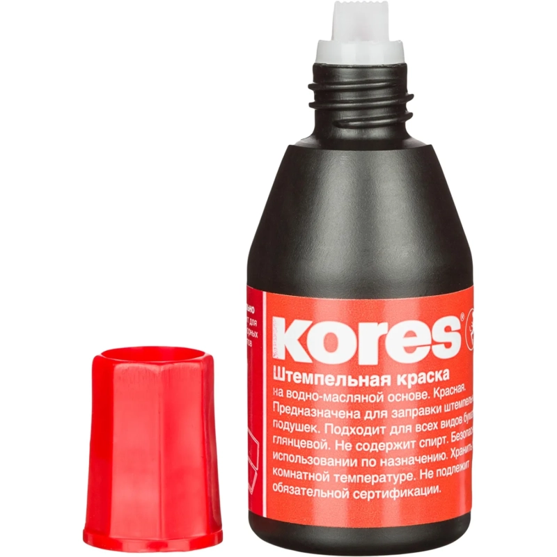Краска штемпельная KORES красная 71328 ев/эт