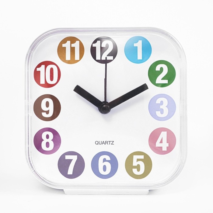 Будильник Будильник "Айка", дискретный ход, 10 х 10 см, белый