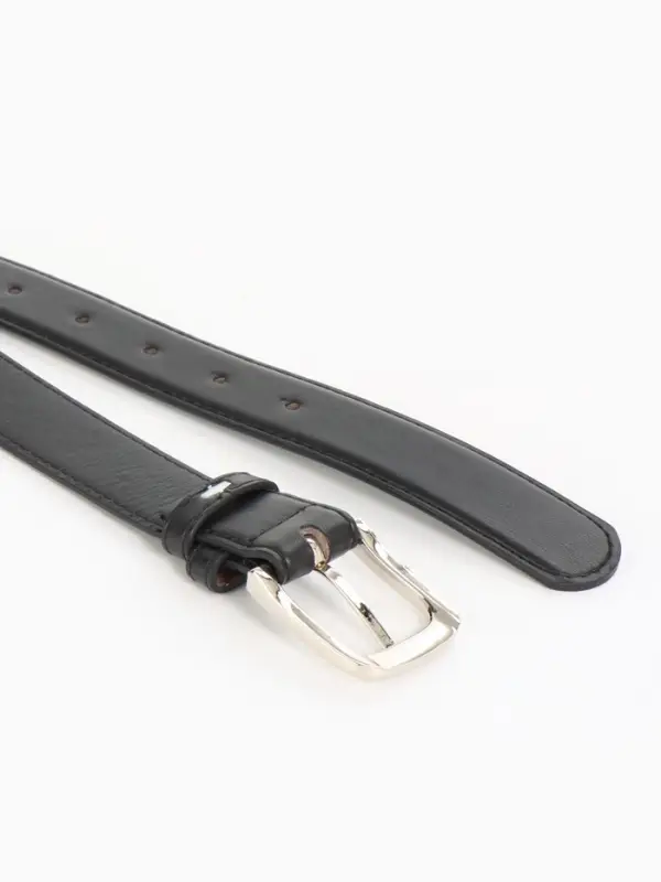 Ремень женский, 110&times;2.8 см, пряжка металл, серебристая, чёрный