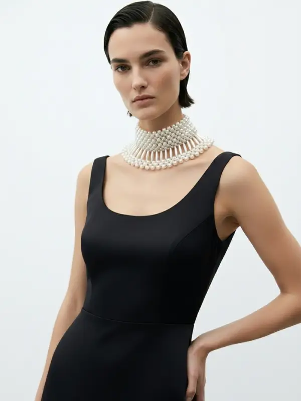 Колье-чокер жемчуг &laquo;Богема&raquo;, d=8, 10, 12, белое