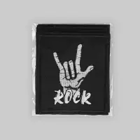 Термоаппликация Rock, 7.8×8.8 см, фасовка 10 шт., чёрная