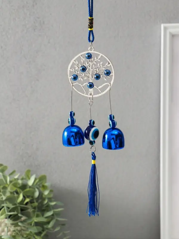 Музыка ветра &laquo;Дерево жизни в круге&raquo;, от сглаза, с кисточкой 2 колокольчика, 22&times;6.5 см