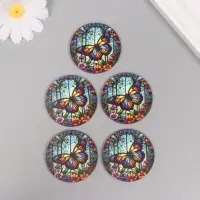 Декор для творчества дерево "Цветочная бабочка. Витраж" 4,6х4,6х0,3 см Декор для творчества дерево "Цветочная бабочка. Витраж" 4,6х4,6х0,3 см