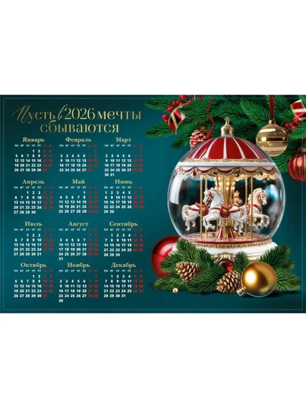 Календарь 2026 &laquo;Карусель&raquo;, А3