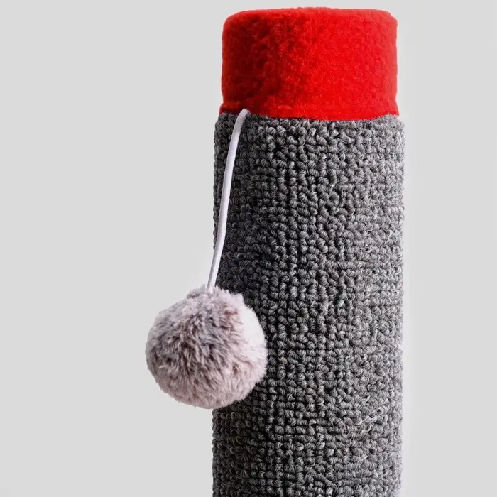 Когтеточка &laquo;Столбик&raquo; Lowcost, 54&times;31 см, с игрушкой, ковролин, МИКС