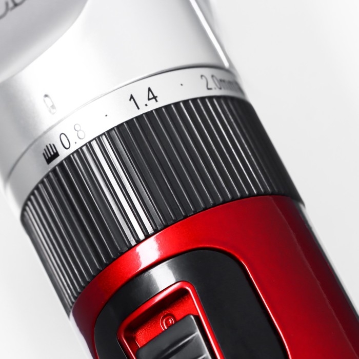 Машинка для стрижки с керамическим лезвием, регулировка ножа, USB-зарядка красная Машинка для стрижки с керамическим лезвием, регулировка ножа, USB-зарядка красная