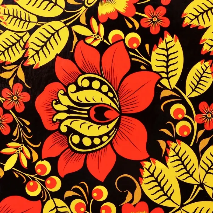 Доска разделочная сувенирная «Хохломская роспись», 25,5 см, круглая