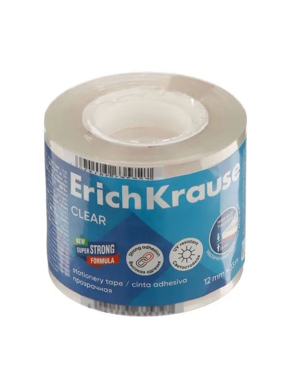 Набор из клейких лент ErichKrause Clear, 12 мм &times; 33 м, прозрачная