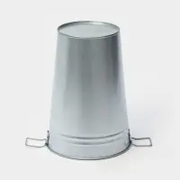 Вазон оцинкованный с ручками, 7 л, d=21 см, h=29 см, ГОСТ