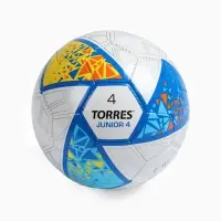 Футбольный мяч TORRES Junior-4, F323804, ручная сшивка, 32 панели, размер 4, PU