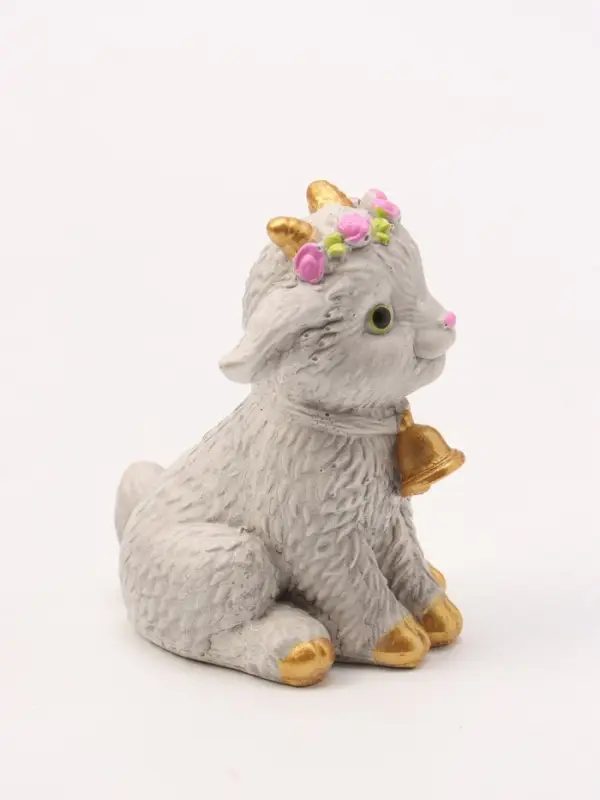 Фигурка декоративная &laquo;Козленок с колокольчиком&raquo;, 8&times;5&times;7 см, серая