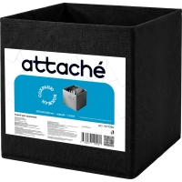 Короб для хранения Attache, размер 40х40х30см, черный, с молнией