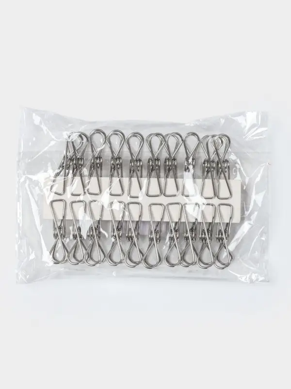 Набор прищепок бельевых металлических 20 шт