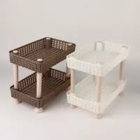 Органайзер для хранения косметики, двухуровневый, 24&times;15&times;20 см, МИКС