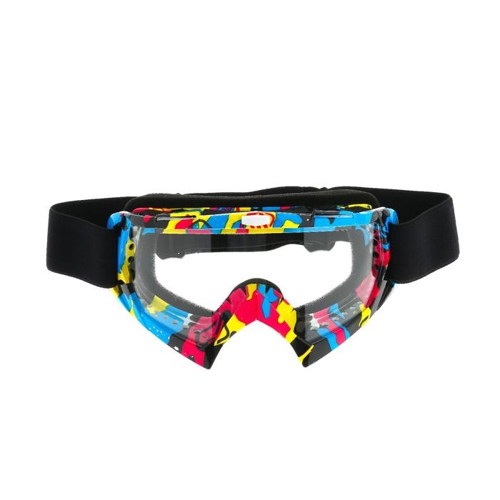 Очки-маска для езды на мототехнике, стекло прозрачное, бомбер, ОМ-22 Очки-маска для езды на мототехнике, стекло прозрачное, бомбер, ОМ-22