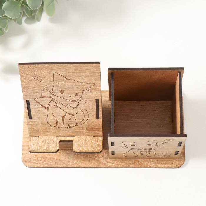 Органайзер настольный Органайзер настольный "Киса" 18х12,5х9 см (набор 9 деталей)