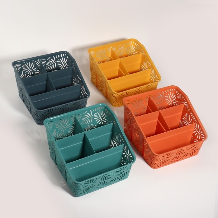 Органайзер для хранения, 5 секций, 20 × 19 × 12 см, цвет МИКС