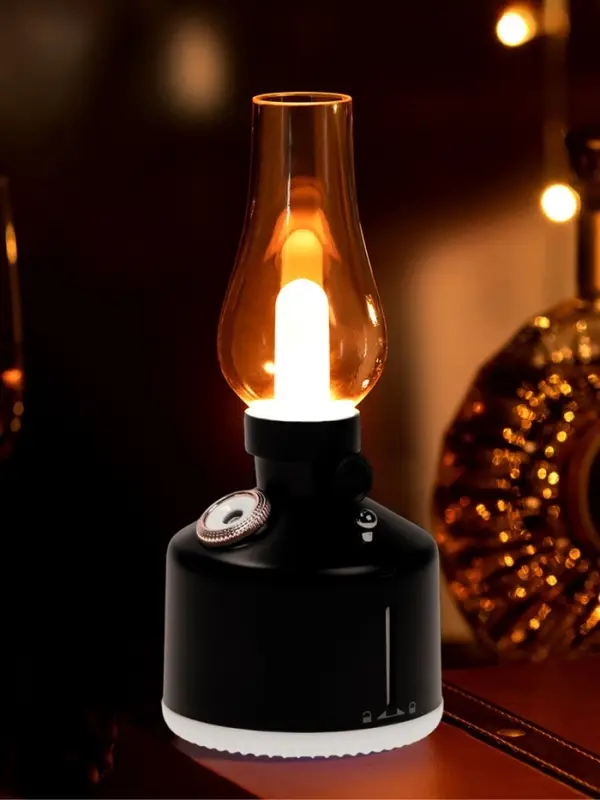 Увлажнитель воздуха &laquo;Керосинка&raquo; HM-19 ультразвуковой, 0.28 л, 1.5 Вт, 1200 мА/ч, USB, подсветка, эффект тумана, чёрный