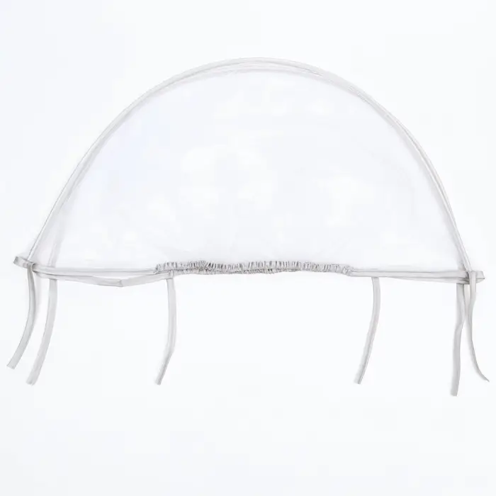 Москитная сетка с планкой, белая, окантовка серая