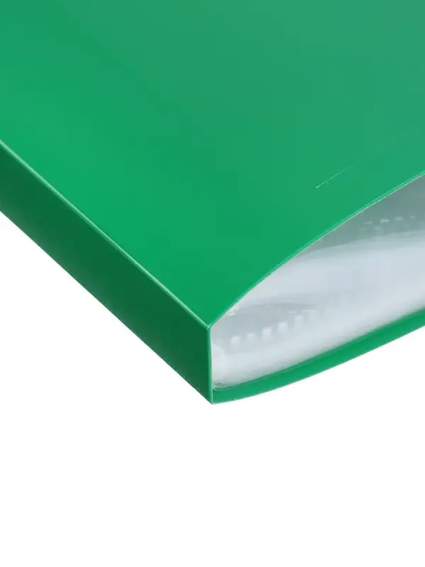 Папка с 60 вкладышами А4, 500 мкм, Calligrata, текстура &laquo;песок&raquo;, зелёная