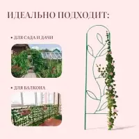 Шпалера, 173&times;37&times;1 см, металл, зелёная, &laquo;Декоративная. Стебель&raquo;