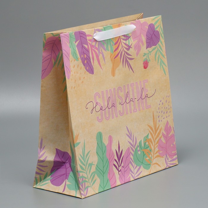 Пакет подарочный крафтовый квадратный, упаковка, «Sunshine», 30 х 30 х 12 см Пакет подарочный крафтовый квадратный, упаковка, «Sunshine», 30 х 30 х 12 см