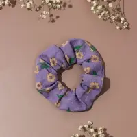 Резинка для волос QF &laquo;Орбита&raquo;, цветы лето, 10 см, жёлто-сиреневая