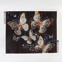 Алмазная вышивка полное заполнение "Бабочки", на холсте 40*50 см Алмазная вышивка полное заполнение "Бабочки", на холсте 40*50 см