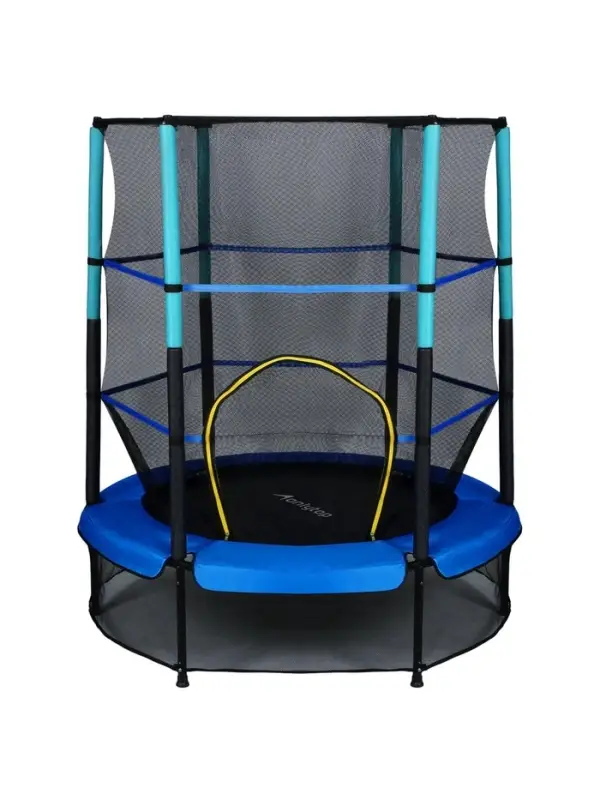 Батут ONLYTOP, d=140 см, высота сетки 125 см, синий