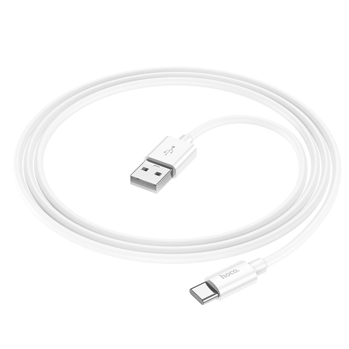 Кабель Hoco X87, Type-C - USB, 3 А, 1 м, оплётка силикон, белый Кабель Hoco X87, Type-C - USB, 3 А, 1 м, оплётка силикон, белый