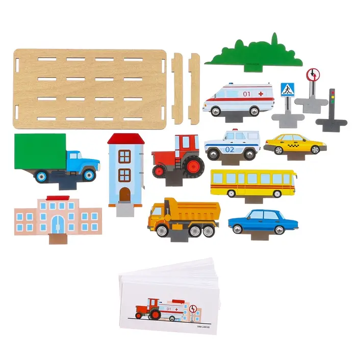 Головоломка Лесная мастерская &laquo;Повтори по образцу. Транспорт&raquo;