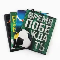 Тетрадь в клетку, 36 л., А5, на скрепке, блок №1 &laquo;Футбол&raquo; МИКС
