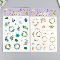 Переводные тату на тело цветные «Цветочные венки», 24×14.5 см, МИКС