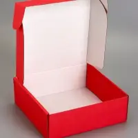 Коробка самосборная, красная, для подарков, хранения и отправки посылок, 23&times;23&times;8 см