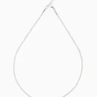 Колье жемчужное "Рис" 2 нити, 45см, цвет белый в серебре