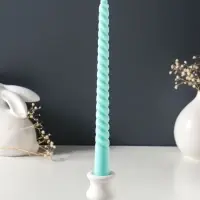 Набор свечей витых 25 см, 3 шт., 57 г, 5 ч, мятный