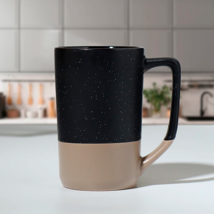 Кружка керамическая «Стремись выше», 500 мл, цвет чёрный