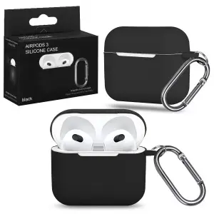 Чехол для AirPods 3 с карабином №12 Black