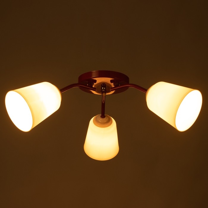 Люстра "Онлайн" (цил.) 3х15Вт Е27 МОДЕЛЬ:BR 00286 красный 50х50х15см