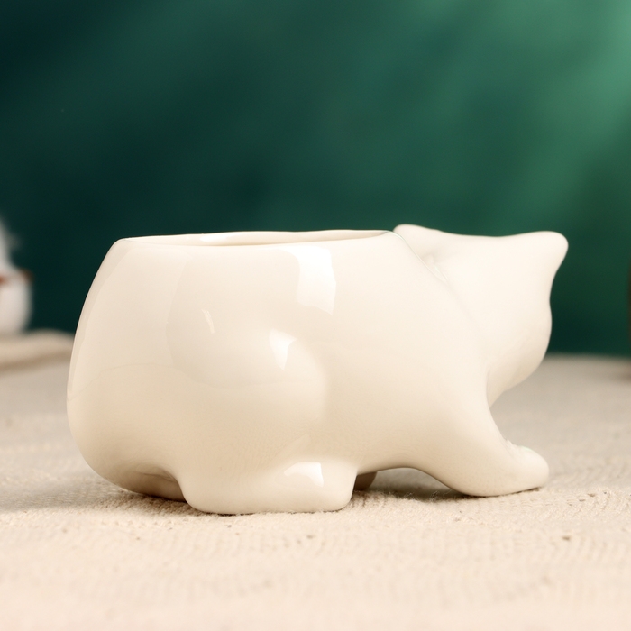 Горшок  Горшок "Кошка Милка" белый, 11х5х5см