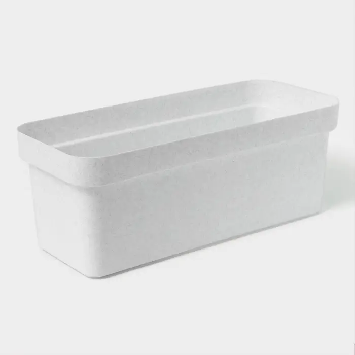 Ящик балконный для цветов &laquo;Эко&raquo;, 8 л, 40&times;17&times;16 см, пластиковый, цвет светлый гранит