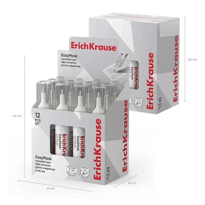 Ручка-корректор 4 мл, ErichKrause Standard, с металлическим наконечником