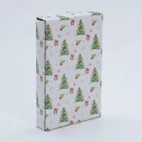 Блюдо сервировочное новогоднее Доляна &laquo;Белый мишка&raquo;, 23.5&times;14&times;2.2 см, доломит, белая, зелёная