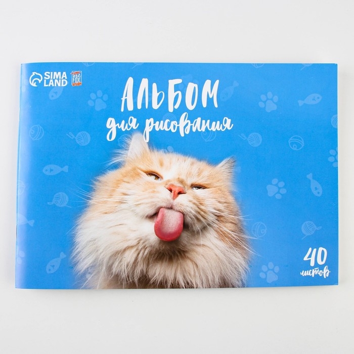 Альбом для рисования 40 листов А4 на скрепке «1 сентября: Котик» обложка 160 г/м2, бумага 100 г/м2. Альбом для рисования 40 листов А4 на скрепке «1 сентября: Котик» обложка 160 г/м2, бумага 100 г/м2.
