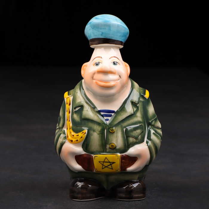 Набор фарфоровый: штоф «Дембель ВДВ», 0.5 л + 3 рюмки, гильза Набор фарфоровый: штоф «Дембель ВДВ», 0.5 л + 3 рюмки, гильза