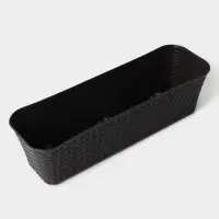 Ящик для цветов балконный &laquo;Ротанг&raquo;, 12 л, 57.5&times;18&times;16 см, пластик, коричневый